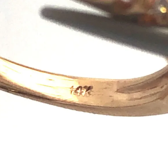 14K Yellow Gold Round Diamond Channel Set Anniversary Band Ring